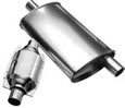 Exhaust, muffler, catalytic converters